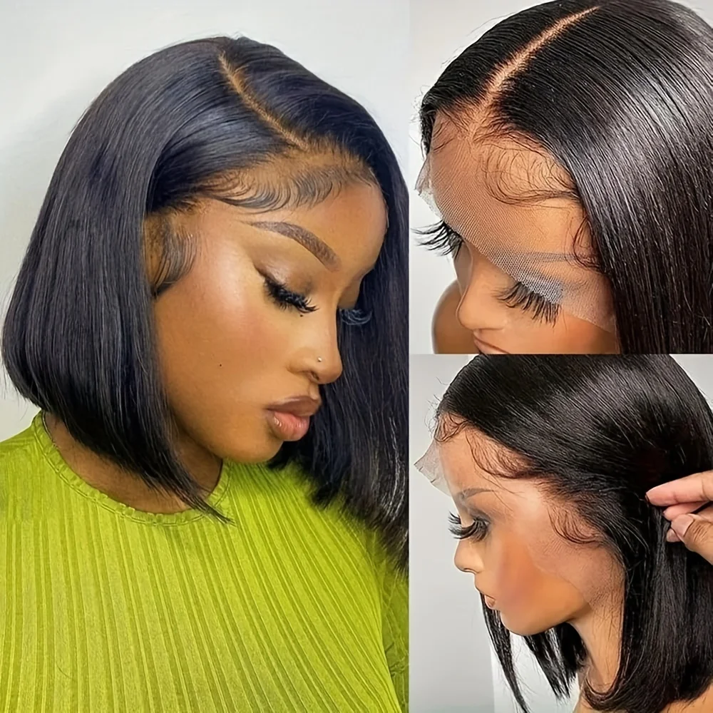 250% Density Short Bob Wig 13x4 13x6 HD Lace Front Wigs Human Hair Glueless Straight Lace Frontal Human Hair Wigs for Women
250% Density Short Bob Wig 13x4 13x6 HD Lace Front Wigs Human Hair Glueless Straight Lace Frontal Human Hair Wigs for Women