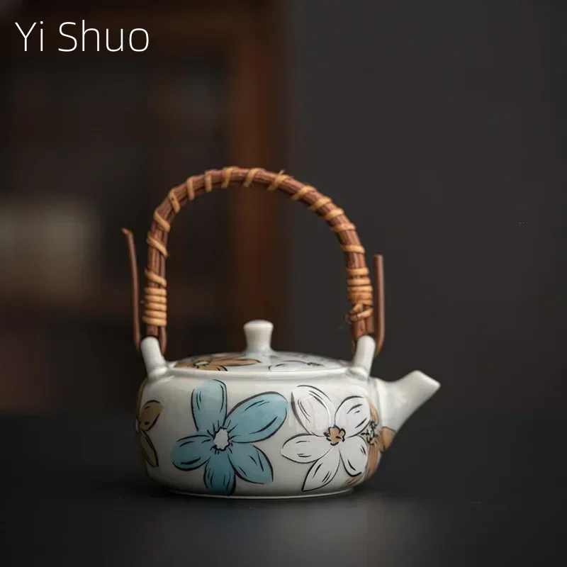 Ice Gray Loop-Handled Teapot Household Single Teapot Vintage Teapot Kung Fu Tea Set Ceramic Filtering Pot Tea Infuser Tea Kettle
Ice Gray Loop-Handled Teapot Household Single Teapot Vintage Teapot Kung Fu Tea Set Ceramic Filtering Pot Tea Infuser Tea Kettle