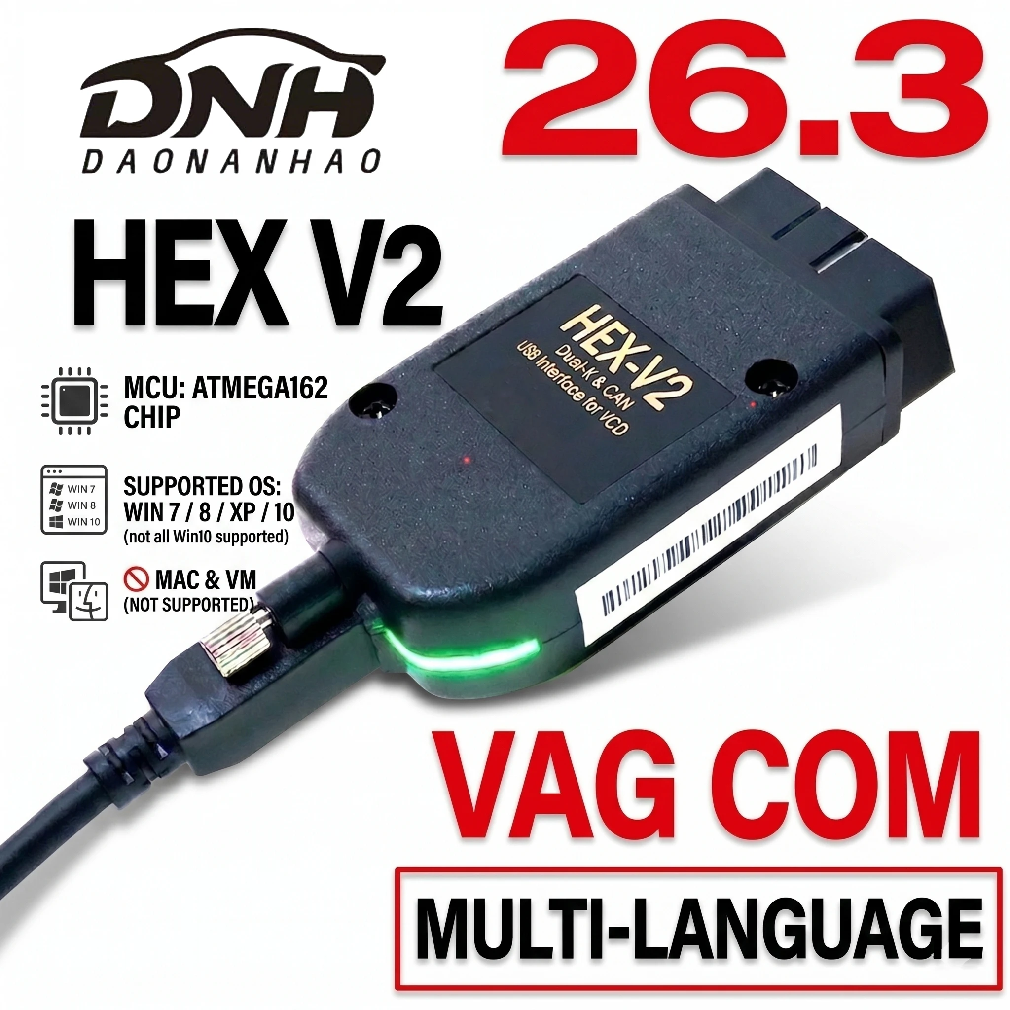 2026 Hot Newest VCDS 26.3 HEX V2 OBD2 Diagnostic Cable – Multi-Language VAG Scanner Tool Wesheu VCDS for VW Audi Skoda Car
2026 Hot Newest VCDS 26.3 HEX V2 OBD2 Diagnostic Cable – Multi-Language VAG Scanner Tool Wesheu VCDS for VW Audi Skoda Car