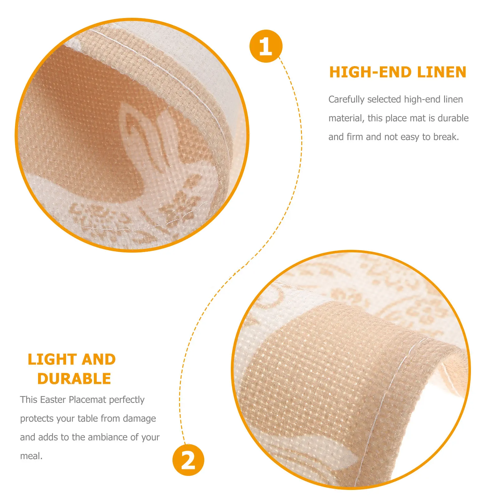 2pcs Waterproof Placemats Decorative Table Mats Dinner Plate Seasonal Round Kitchen Home Easter Place Mats Spring
2pcs Waterproof Placemats Decorative Table Mats Dinner Plate Seasonal Round Kitchen Home Easter Place Mats Spring
