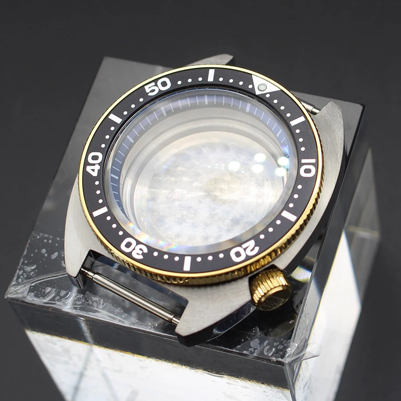 45mm Men's Silvery Gold Watch Case Sapphire Crystal Glass For Mod Tuna Turtle Seiko NH35 NH36 NH38/34 Movement 28.5mm Dial 10ATM
45mm Men's Silvery Gold Watch Case Sapphire Crystal Glass For Mod Tuna Turtle Seiko NH35 NH36 NH38/34 Movement 28.5mm Dial 10ATM