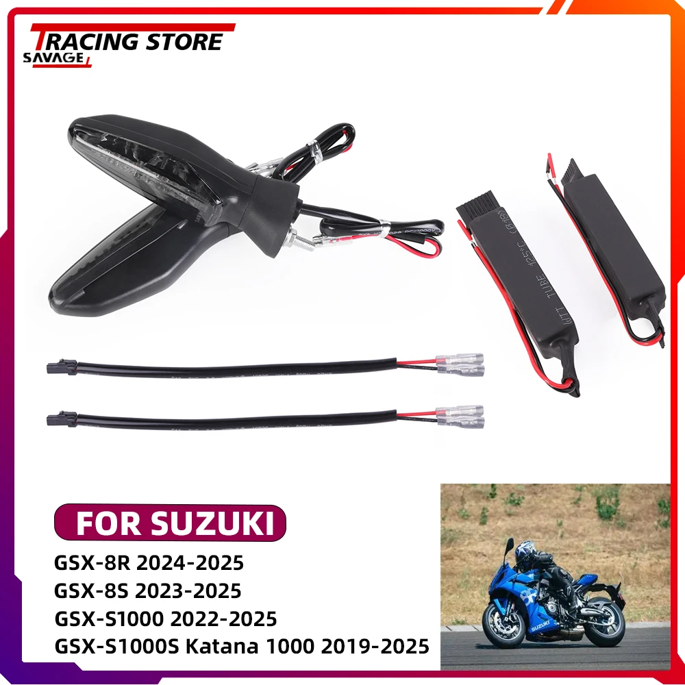 Front Rear LED Turn Signal Light For Suzuki GSX8R GSX8S GSXS1000 GSXS1000S Katana 1000 DL800 DL1050 V-Strom GSXR1000R GSXR1000
Front Rear LED Turn Signal Light For Suzuki GSX8R GSX8S GSXS1000 GSXS1000S Katana 1000 DL800 DL1050 V-Strom GSXR1000R GSXR1000