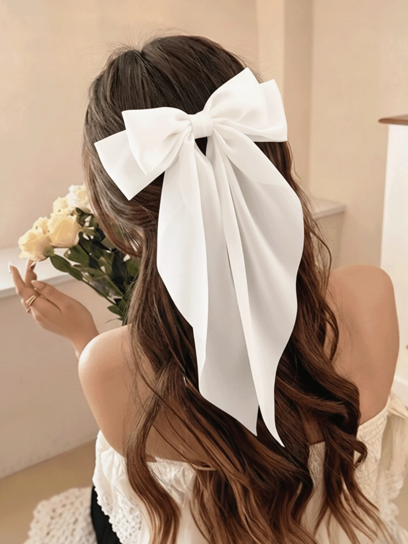 1pc White Bow Hair Clip, Women's Hair Accessory, Ribbon Bow Hair Barrette, Satin Bow Long Tail Clip, Party Hair Decoration, Summer Gift, Claw Clip, Hair Pin, Mother's Day Gift
1pc White Bow Hair Clip, Women's Hair Accessory, Ribbon Bow Hair Barrette, Satin Bow Long Tail Clip, Party Hair Decoration, Summer Gift, Claw Clip, Hair Pin, Mother's Day Gift