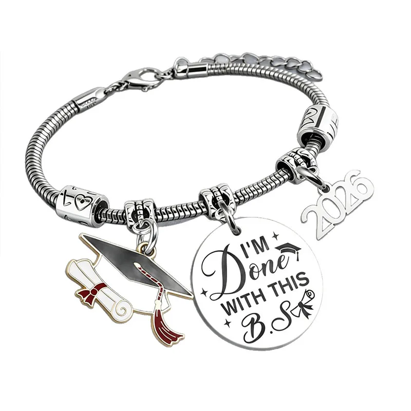 Class Of Graduation Gifts for Her Him Customized Name Bracelet Personalized Stainless Steel Bracelet Graduation Season Gift
Class Of Graduation Gifts for Her Him Customized Name Bracelet Personalized Stainless Steel Bracelet Graduation Season Gift