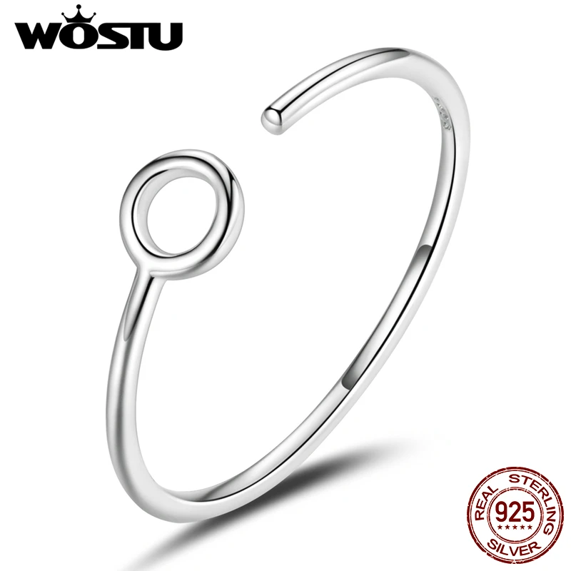 WOSTU Adjustable Authentic 925 Sterling Silver Circle Engagement Open Size Rings For Women Female Original Jewelry CTR204
WOSTU Adjustable Authentic 925 Sterling Silver Circle Engagement Open Size Rings For Women Female Original Jewelry CTR204