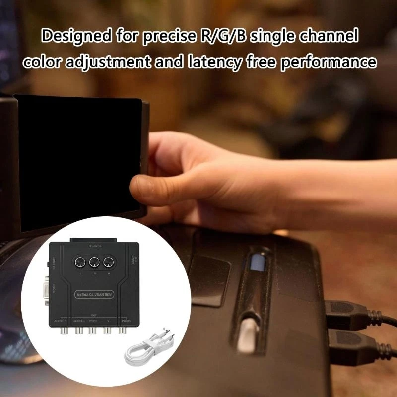 77UB Efficient RGBS SCART VGA to YPBPR Converter with Color Tuning Metal Consoles Adapter for enhances Consoles Experience
77UB Efficient RGBS SCART VGA to YPBPR Converter with Color Tuning Metal Consoles Adapter for enhances Consoles Experience