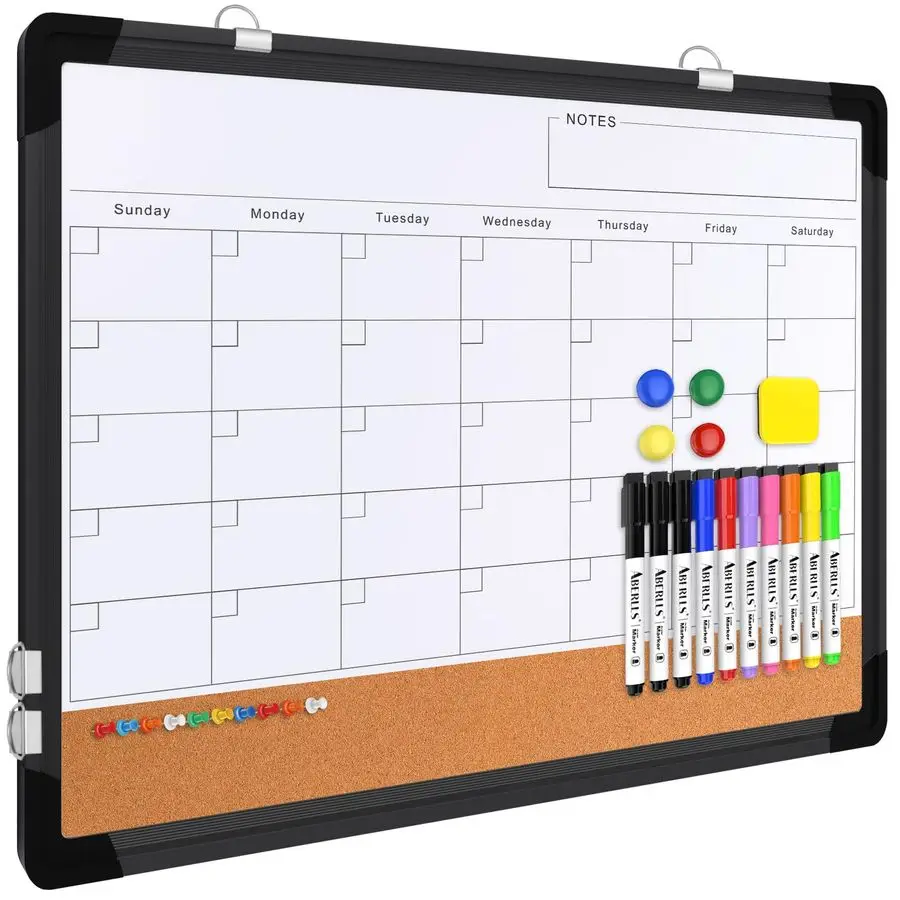 Календарная доска-календарь, 24x18 дюймов, комбинированная пробковая доска для сухого стирания, магнитная доска для сухого стирания, двусторонняя белая доска, портативная
Календарная доска-календарь, 24x18 дюймов, комбинированная пробковая доска для сухого стирания, магнитная доска для сухого стирания, двусторонняя белая доска, портативная