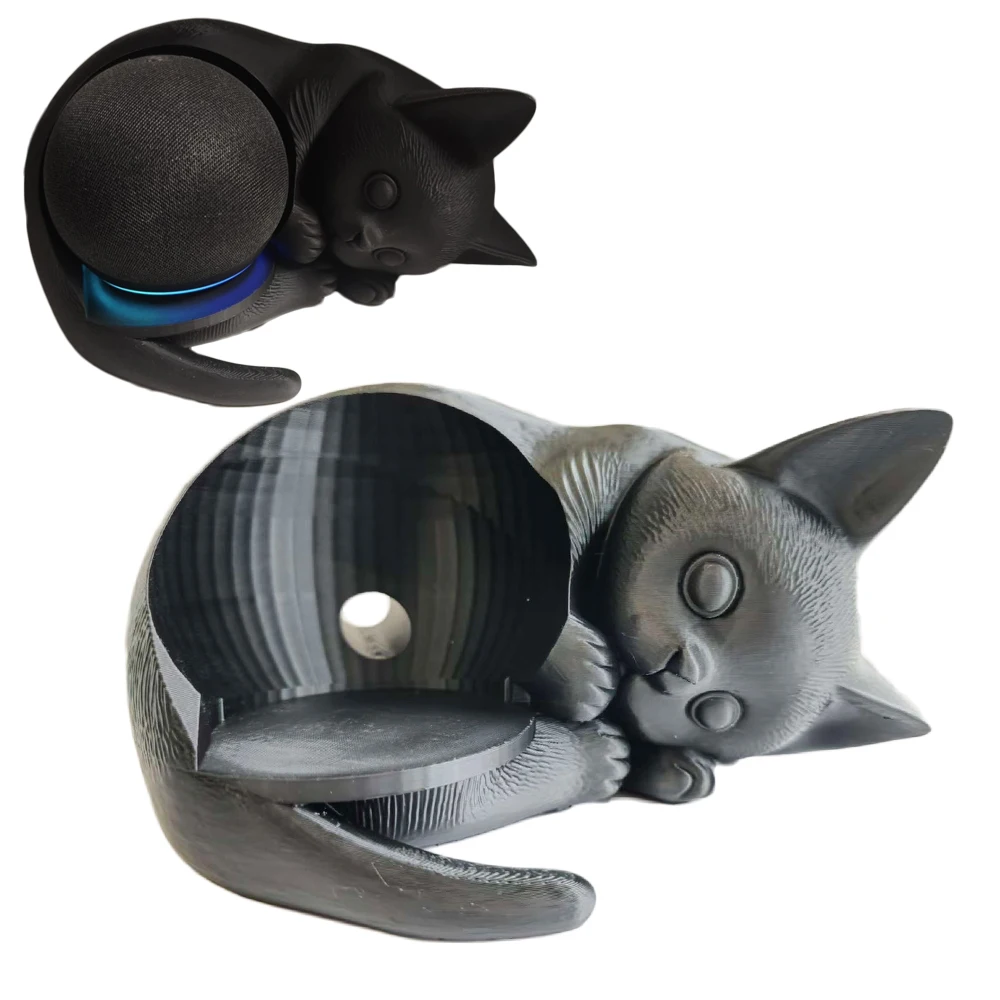 3D Printed Cat Shape Stand Holder for Echo Dot 5th Gen, Black PLA+ Desktop Organizer Compatible with for Echo Dot 5 - Home Decor
3D Printed Cat Shape Stand Holder for Echo Dot 5th Gen, Black PLA+ Desktop Organizer Compatible with for Echo Dot 5 - Home Decor
