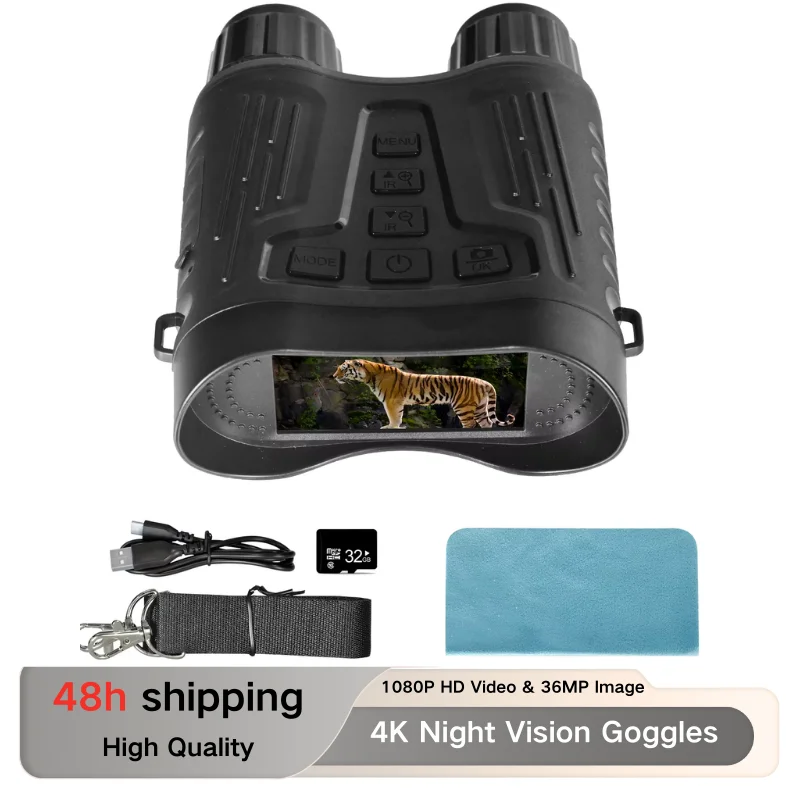 4K Infrared Night Vision Goggles, Night Vision Binoculars for Adults Nightvision Scopes for Darkness Hunting Camping
4K Infrared Night Vision Goggles, Night Vision Binoculars for Adults Nightvision Scopes for Darkness Hunting Camping