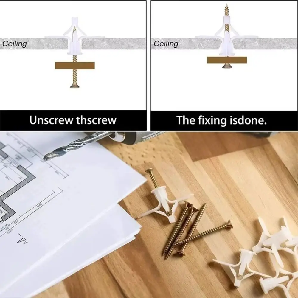 Hardware Plastic Airplane Expansion Pipe Self Tapping White Grey Expansion Tube Nails Fasteners Bolt Hollow Wall
Hardware Plastic Airplane Expansion Pipe Self Tapping White Grey Expansion Tube Nails Fasteners Bolt Hollow Wall