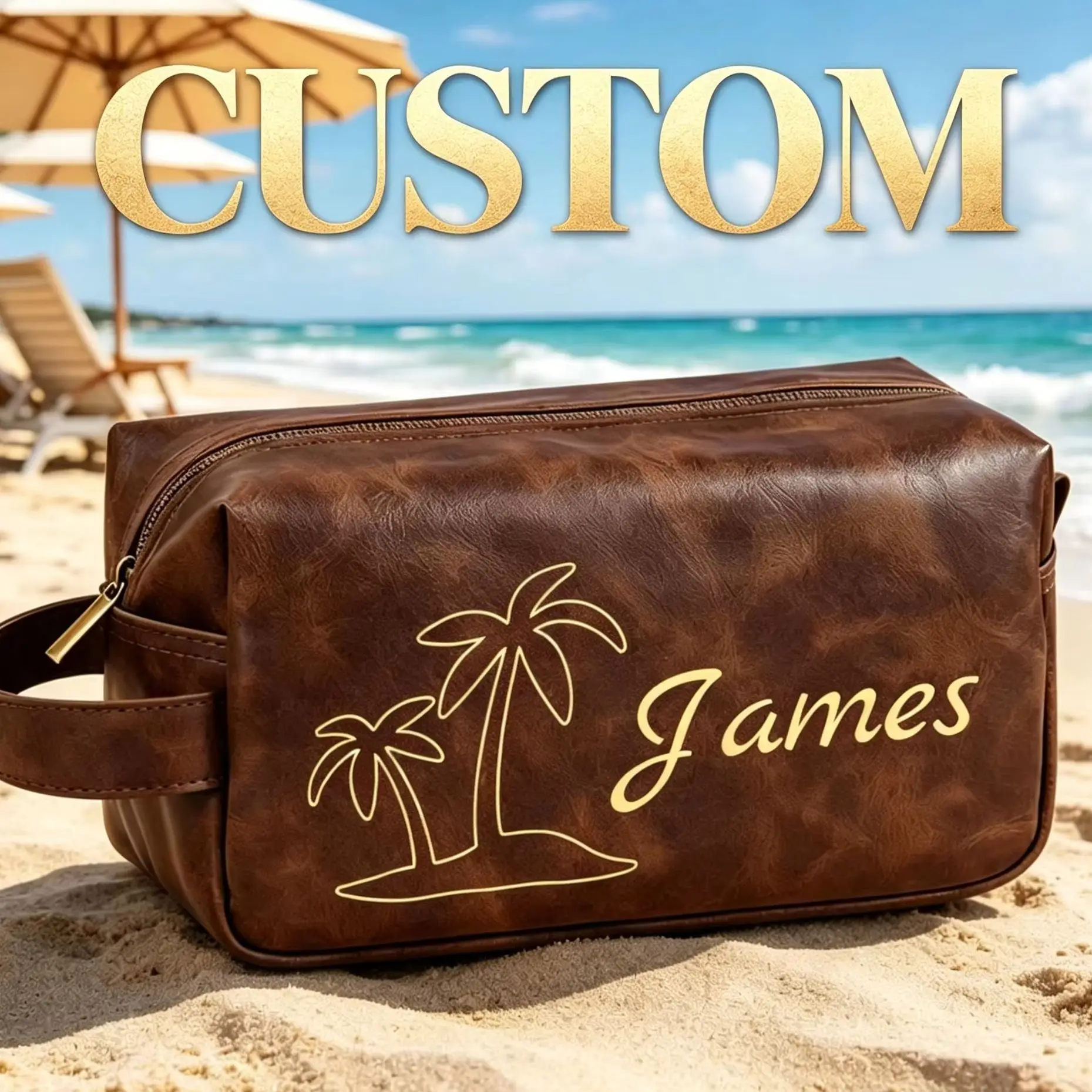 Custom Travel Toiletry Bag,PU Leather Portable Shaving Bag Birthday Christmas Anniversary Groomsmen Gift for Men Father
Custom Travel Toiletry Bag,PU Leather Portable Shaving Bag Birthday Christmas Anniversary Groomsmen Gift for Men Father