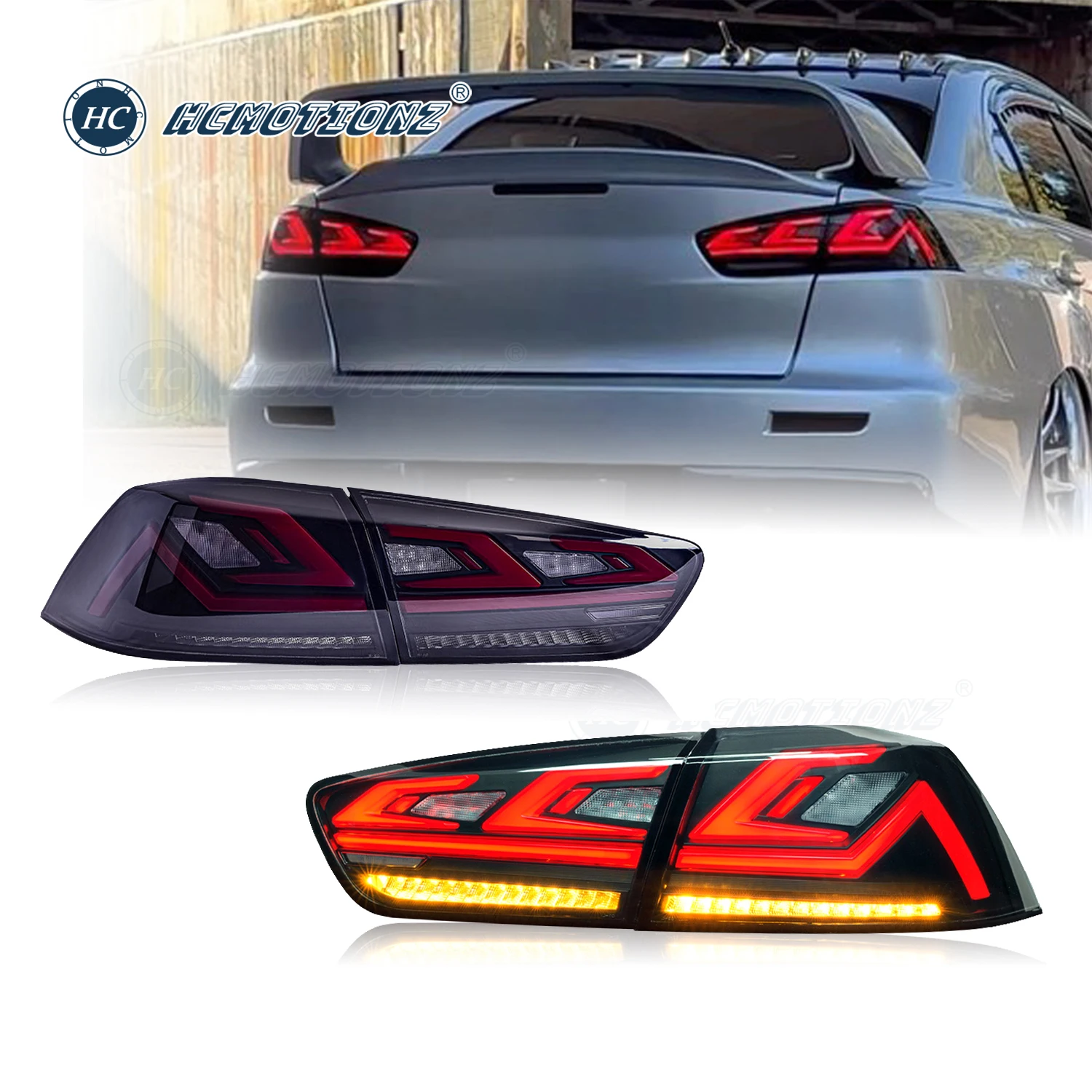 HCMOTIONZ Taillights for Mitsubishi Lancer 2008-2017 E-mark EX EVO LED Sequential Signal Lamps Assembly U.S. Shipment
HCMOTIONZ Taillights for Mitsubishi Lancer 2008-2017 E-mark EX EVO LED Sequential Signal Lamps Assembly U.S. Shipment