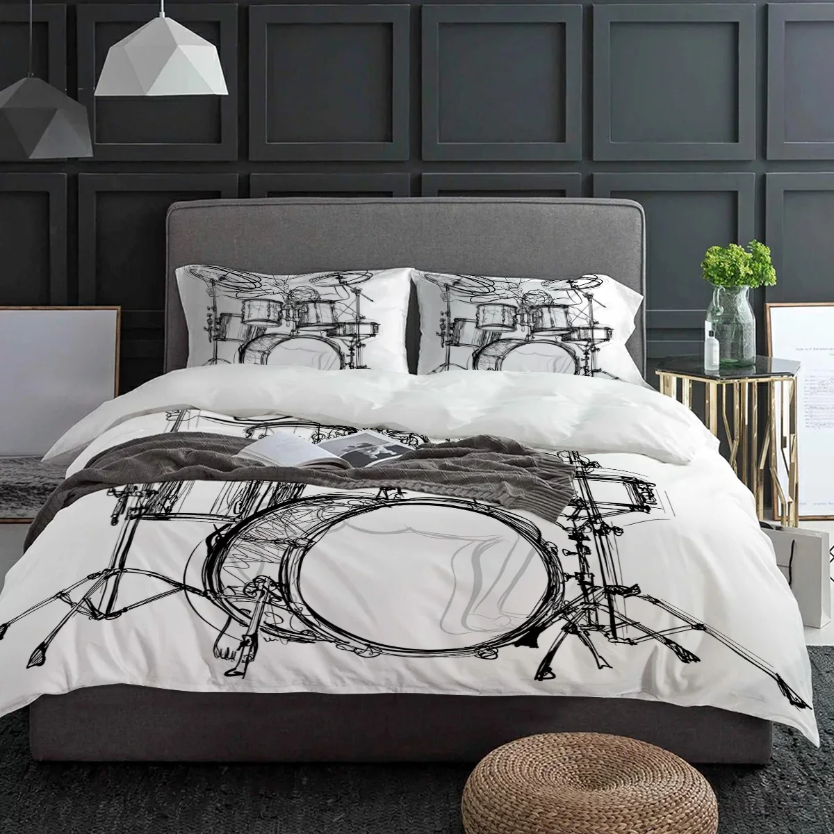 Shelf Drum Rock Music White Bedding Set 3pcs Duvet Cover Pillowcase Kids Adult Quilt Cover Double Bed Set Home Textile
Shelf Drum Rock Music White Bedding Set 3pcs Duvet Cover Pillowcase Kids Adult Quilt Cover Double Bed Set Home Textile