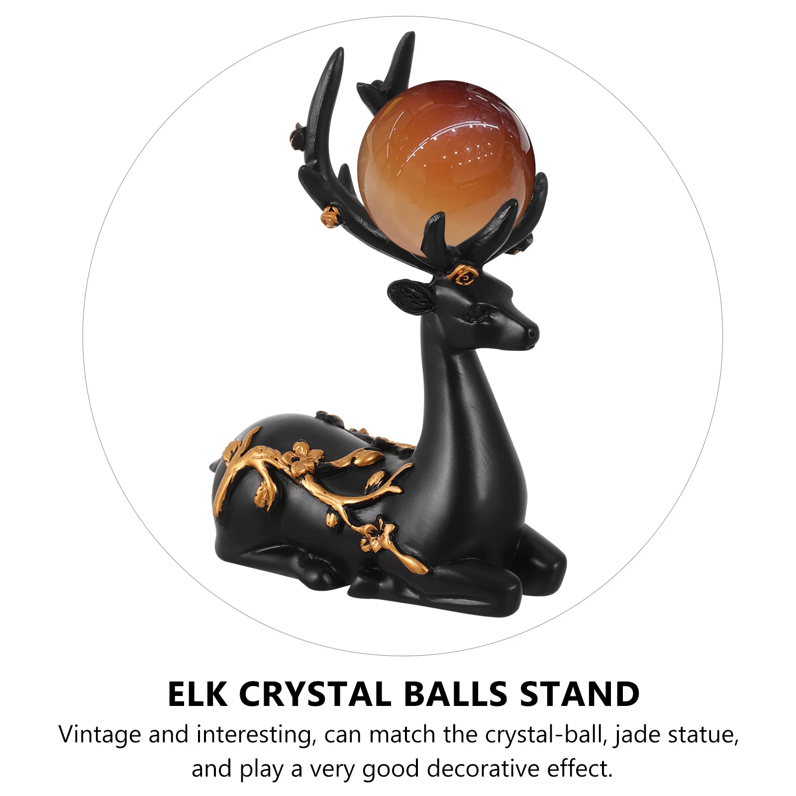 1Pcs Elk Crystal Balls Stand Resin Decorative Base Exquisite Texture for Book Shelf Entrance Table Elk Shape Crystal Balls Base 
1Pcs Elk Crystal Balls Stand Resin Decorative Base Exquisite Texture for Book Shelf Entrance Table Elk Shape Crystal Balls Base