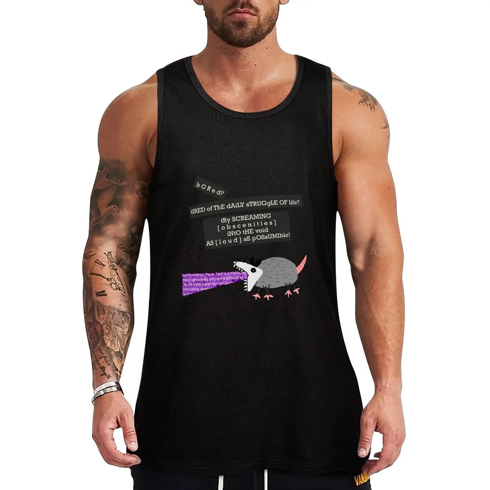 Possum Screams About The Struggles of Life Tank Top Solid Basic Tank Top Comfort Breathable Sleeveless
Possum Screams About The Struggles of Life Tank Top Solid Basic Tank Top Comfort Breathable Sleeveless