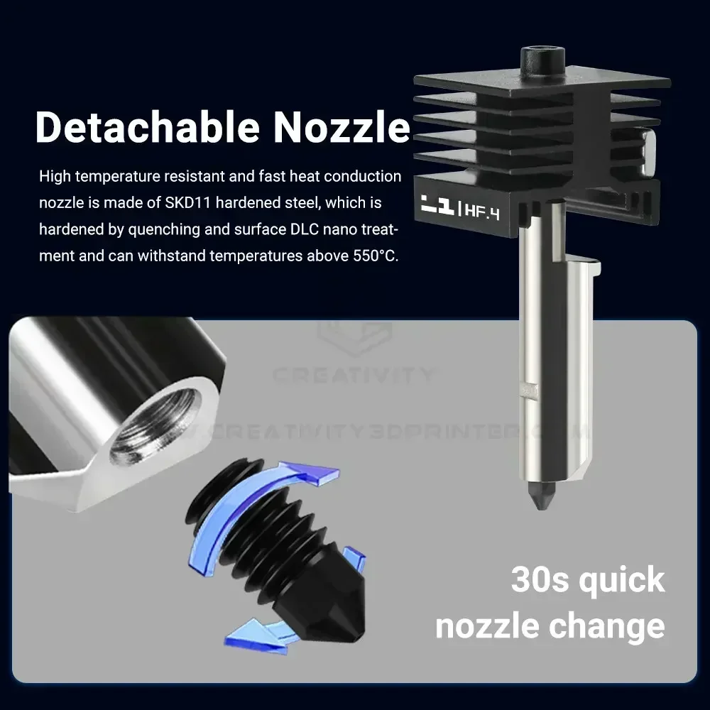 P2S Hotend Kit for Bamboo Lab P2S H2D H2C H2S 3D Printer High Flow Extrusion Fast Speed Printing Hot End with Detachable Nozzle
P2S Hotend Kit for Bamboo Lab P2S H2D H2C H2S 3D Printer High Flow Extrusion Fast Speed Printing Hot End with Detachable Nozzle