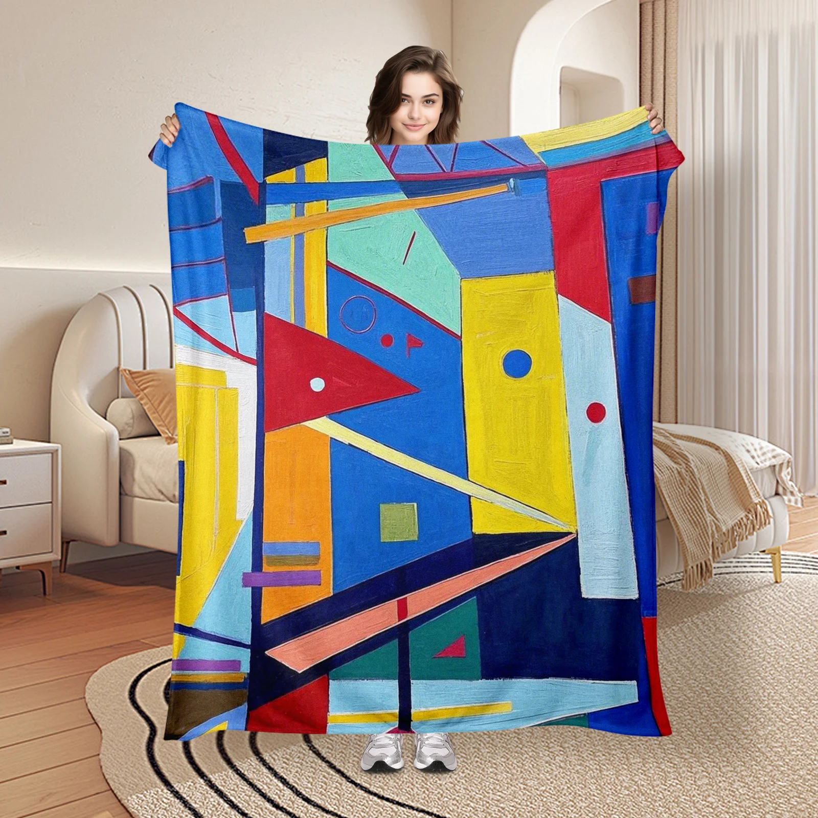 Abstract Blue And Red Triangle Pattern Blanket For Contemporary Decor And Comfort With Bold Geometric Design Elements
Abstract Blue And Red Triangle Pattern Blanket For Contemporary Decor And Comfort With Bold Geometric Design Elements