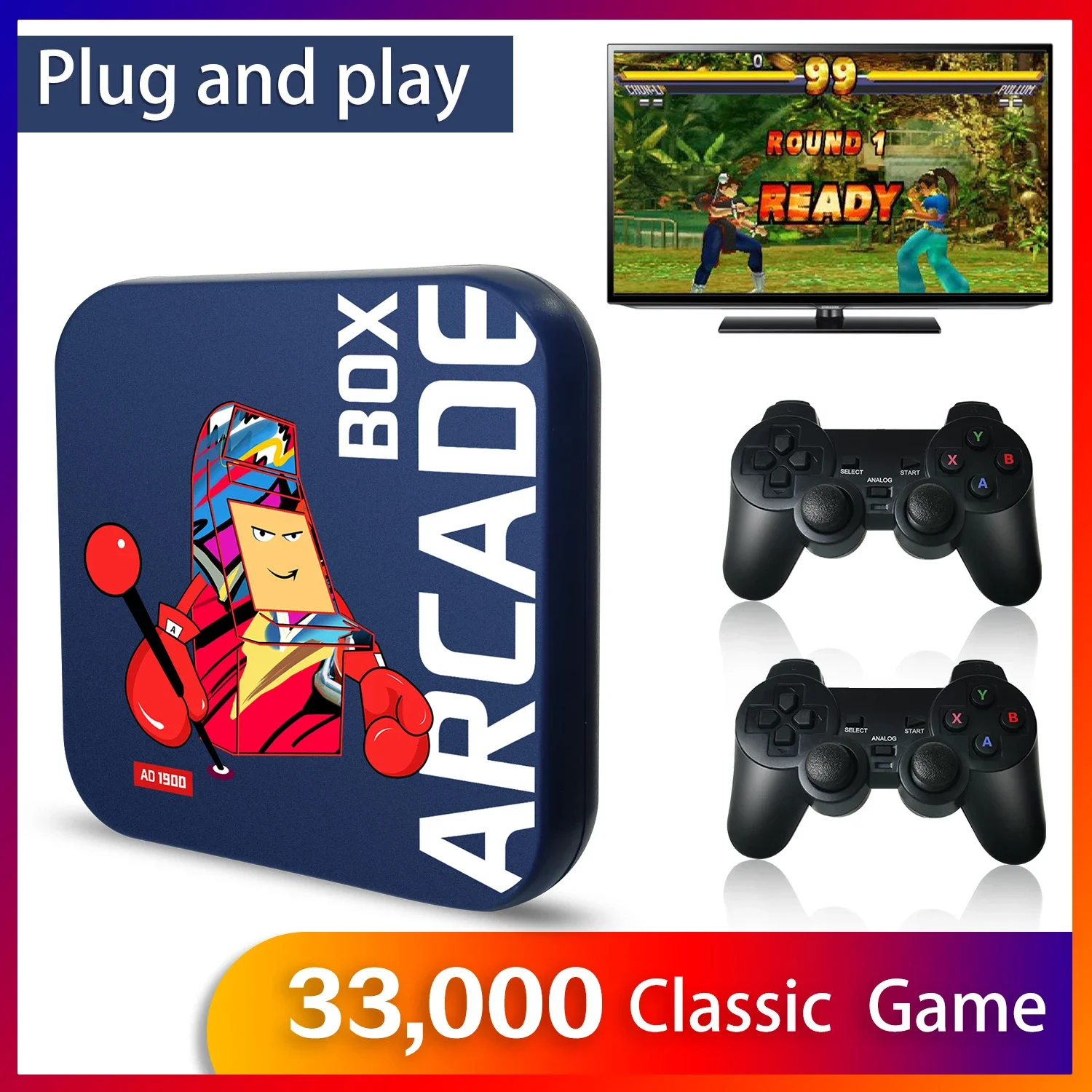 Игровая консоль-эмулятор для NDS/PS1/DC/SEGA с четырьмя контроллерами, аркадная коробка, установка Plug and Play, 4K HD, ретро-видеоигры
Игровая консоль-эмулятор для NDS/PS1/DC/SEGA с четырьмя контроллерами, аркадная коробка, установка Plug and Play, 4K HD, ретро-видеоигры