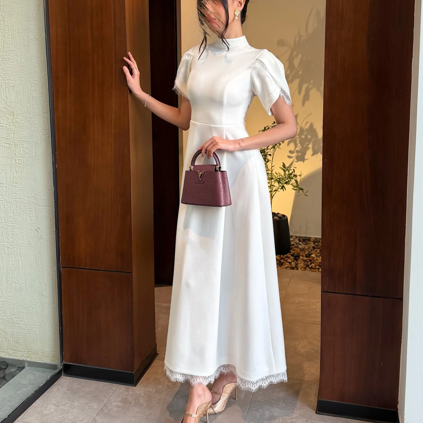 FOLOBE High Neck Off White Evening Dresses Elegant A-Line Short Sleeve Prom Gowns for Women Wedding Dress Customized
FOLOBE High Neck Off White Evening Dresses Elegant A-Line Short Sleeve Prom Gowns for Women Wedding Dress Customized