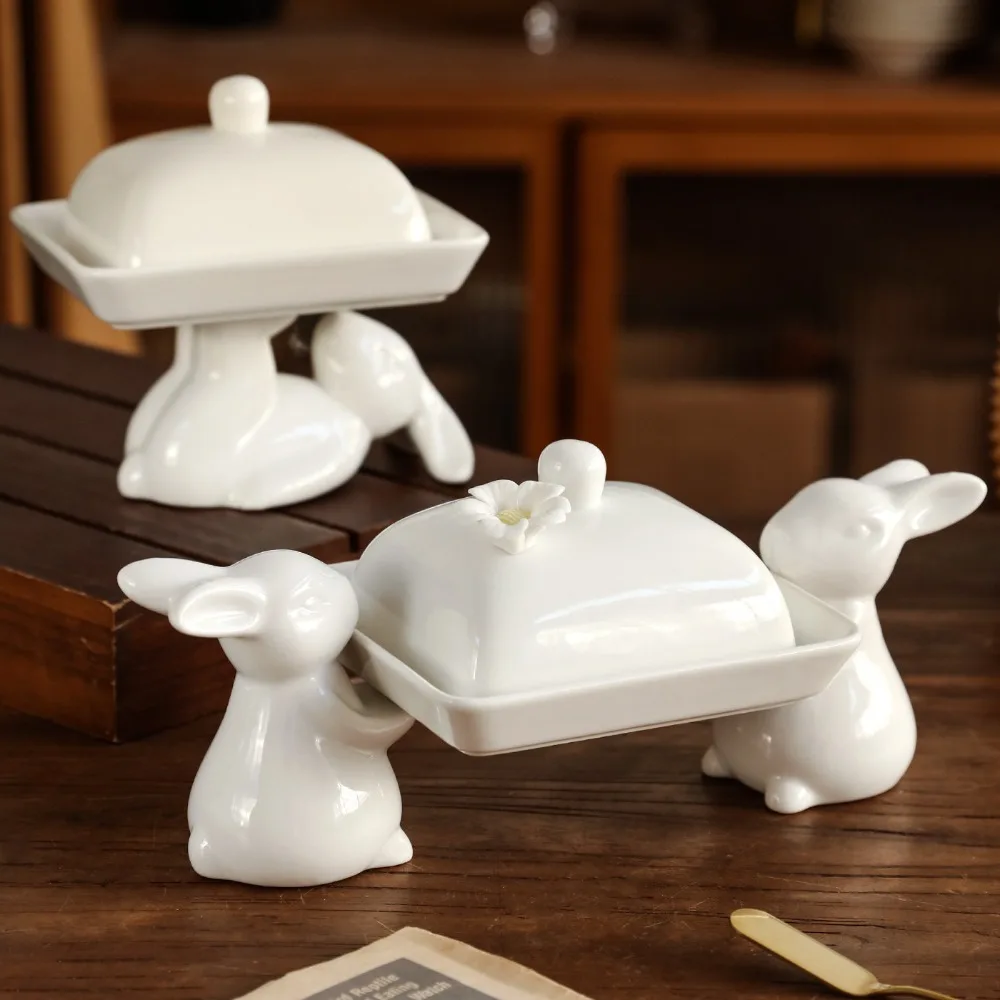 Creative White Butter Box Rabbit Accessories with Cover Storage Tray Kitchen Storage Storage Tray Restaurant Decorative Tray
Creative White Butter Box Rabbit Accessories with Cover Storage Tray Kitchen Storage Storage Tray Restaurant Decorative Tray
