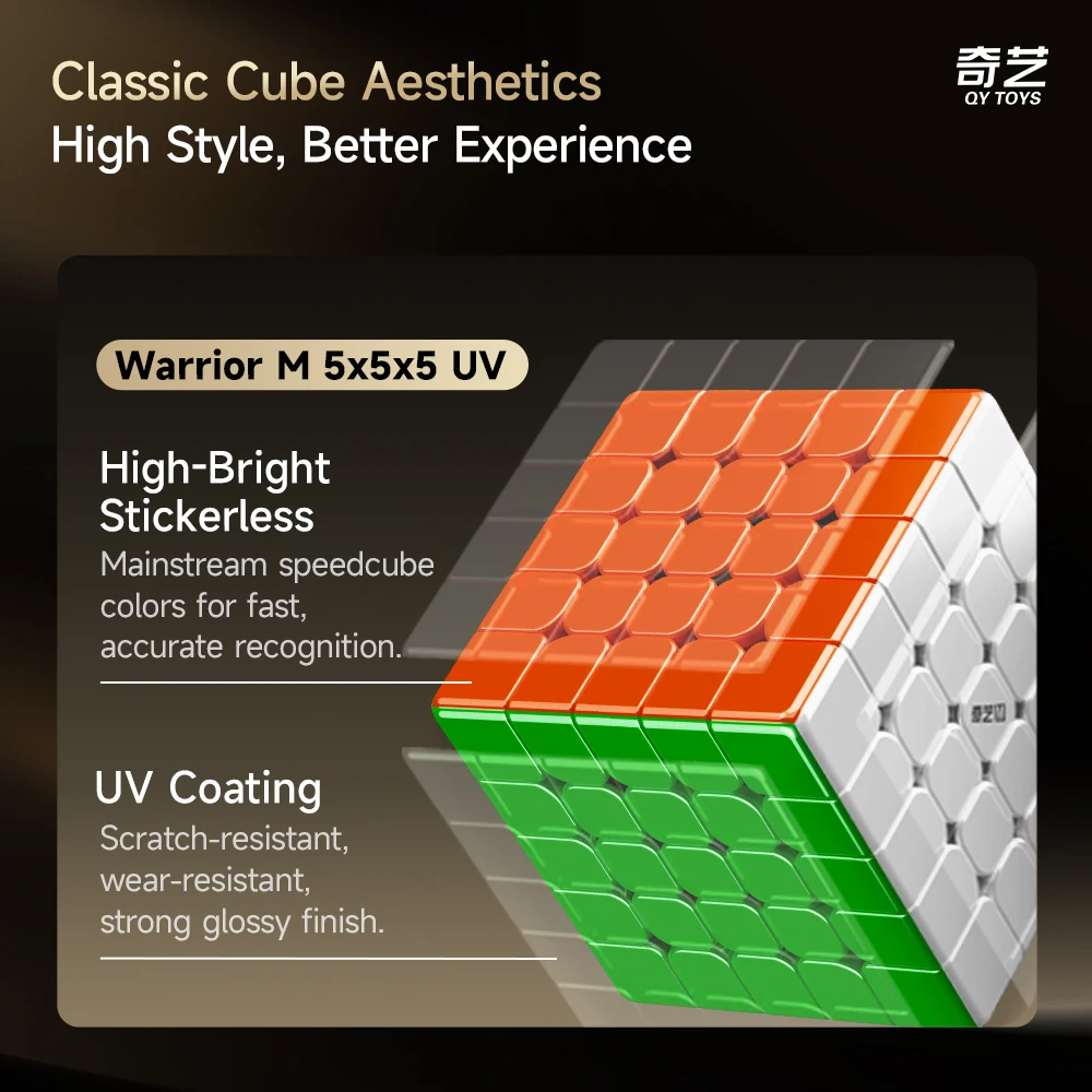 QiYi Warrior 5x5 M UV Coated Magnetic Speed Cube | Stickerless Professional Magic Cube Puzzle Toy for Competition & Fidget
QiYi Warrior 5x5 M UV Coated Magnetic Speed Cube | Stickerless Professional Magic Cube Puzzle Toy for Competition & Fidget
