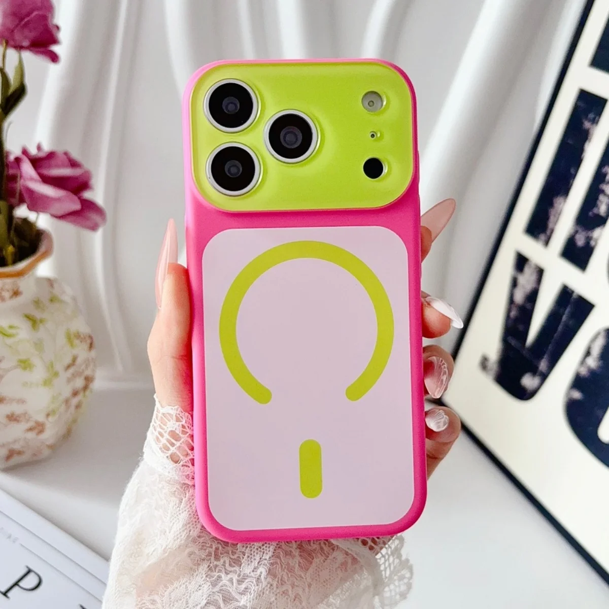 Candy Contrast Color Large Window Lens Protect For Magsafe Case For iPhone 17 Air 16 15 14 13 12 Pro Max Magnetic Charge Cover
Candy Contrast Color Large Window Lens Protect For Magsafe Case For iPhone 17 Air 16 15 14 13 12 Pro Max Magnetic Charge Cover
