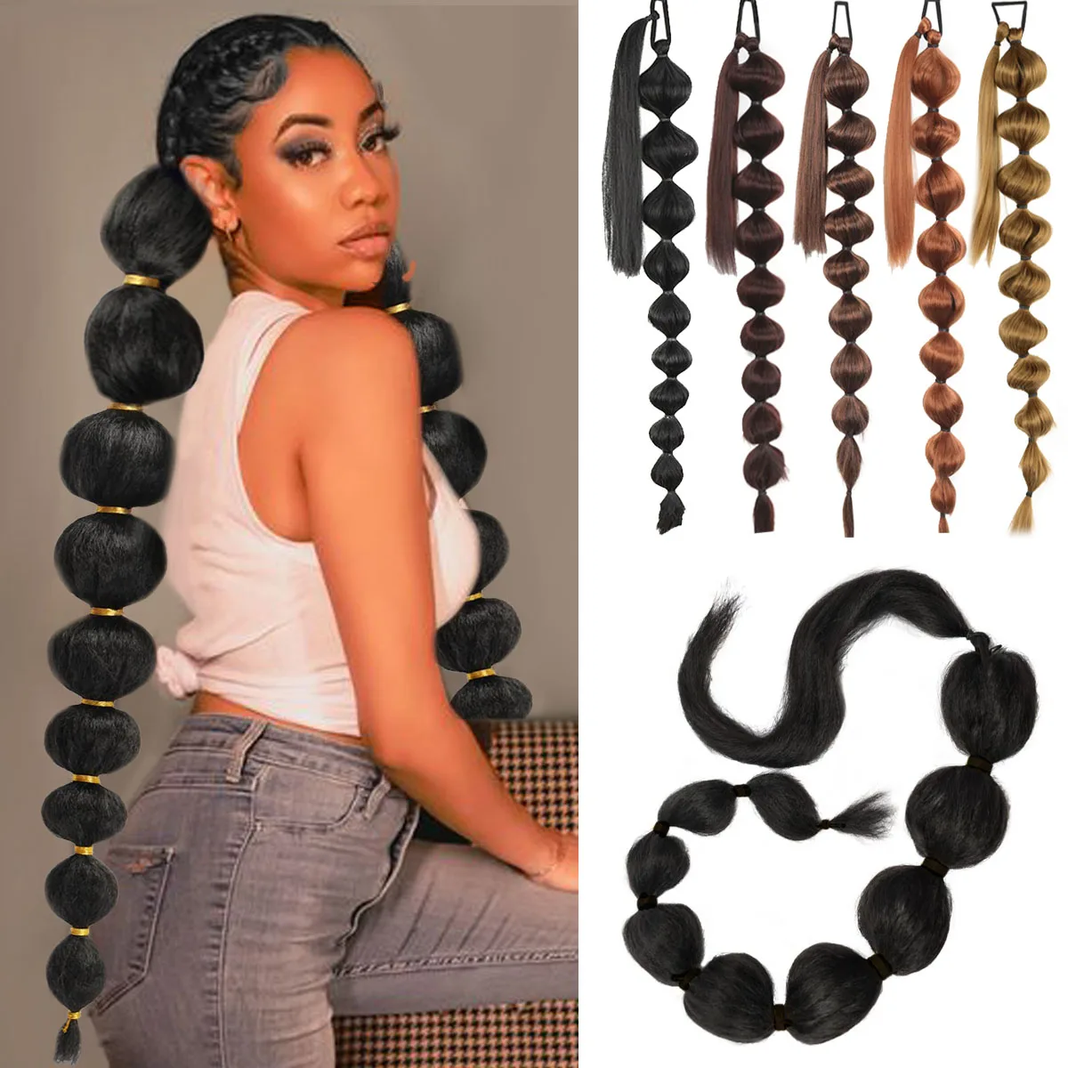 Long Afro Puff Bubble Ponytail Extension for Women, Kinky Straight Ponytail Lantern 29.5 Inch Ponytail Extension Hair Pieces
Long Afro Puff Bubble Ponytail Extension for Women, Kinky Straight Ponytail Lantern 29.5 Inch Ponytail Extension Hair Pieces