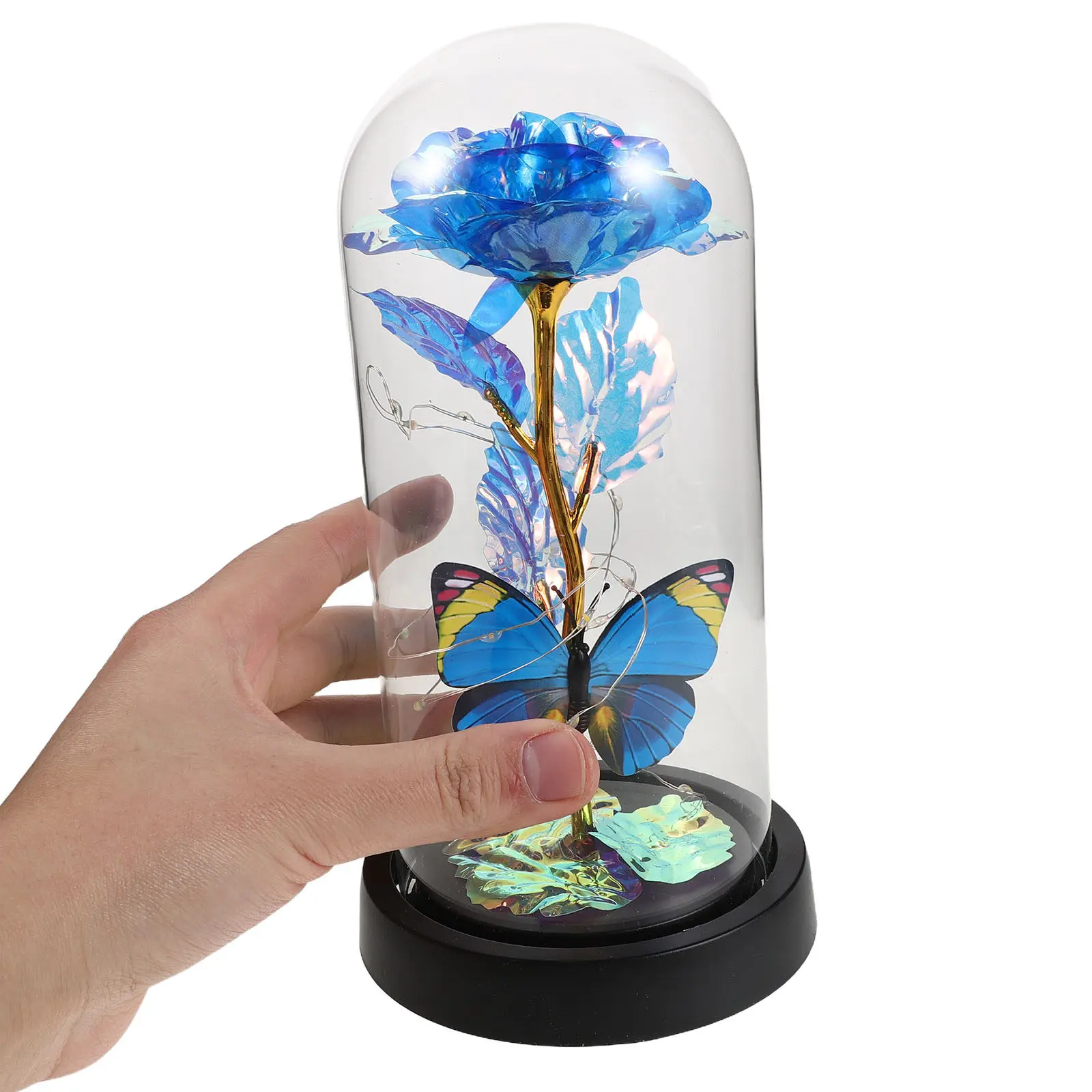 Preserved Rose Glass Dome Eternal Flower Ornament LED Glowing Rose Lamp Night Light Romantic Decor Anniversary Birthday Wedding
Preserved Rose Glass Dome Eternal Flower Ornament LED Glowing Rose Lamp Night Light Romantic Decor Anniversary Birthday Wedding