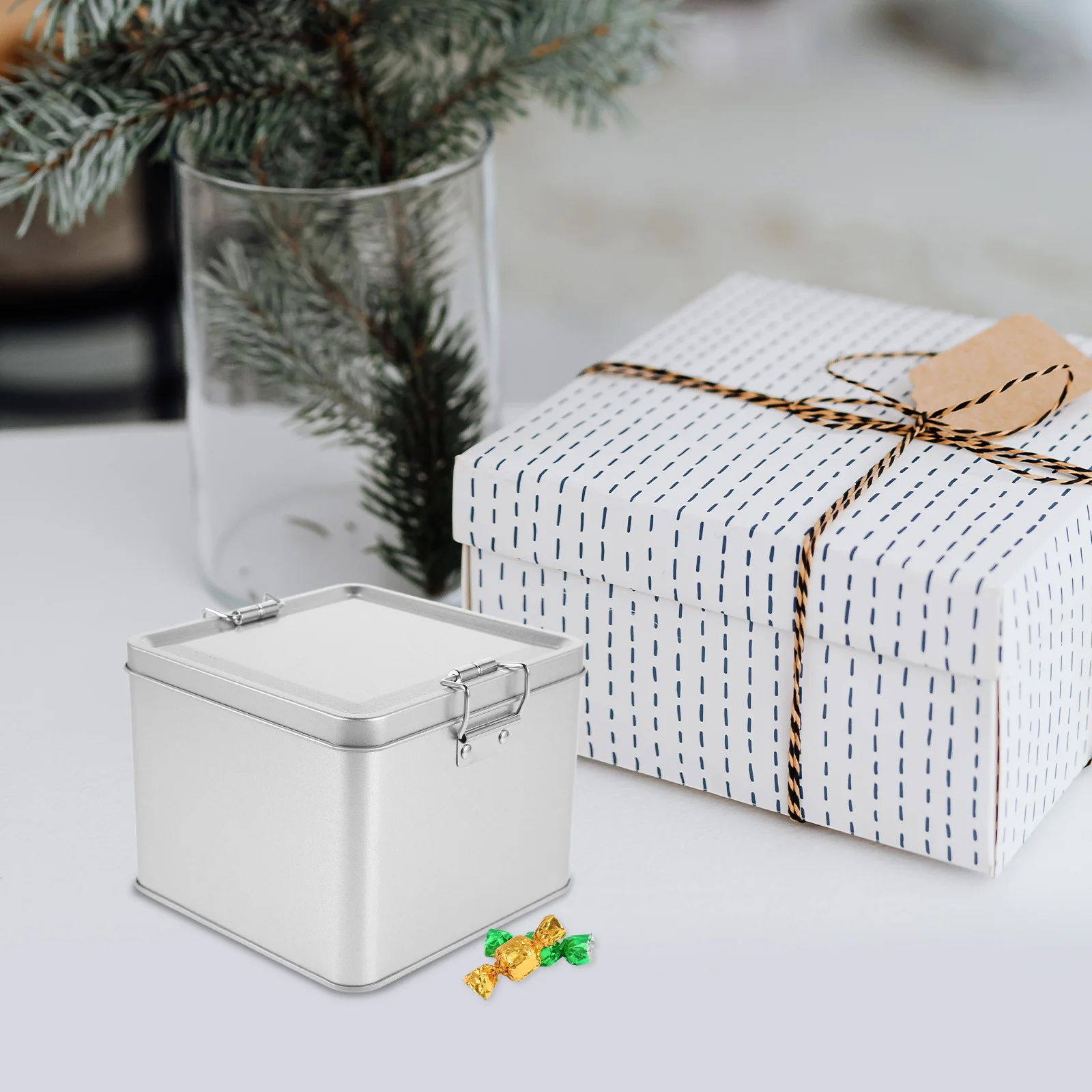 Tinplate Candy Box Metal Cookie Tin Storage Jar For Tea Cookies Dry Food Kitchen Office Home Decorative Container 
Tinplate Candy Box Metal Cookie Tin Storage Jar For Tea Cookies Dry Food Kitchen Office Home Decorative Container