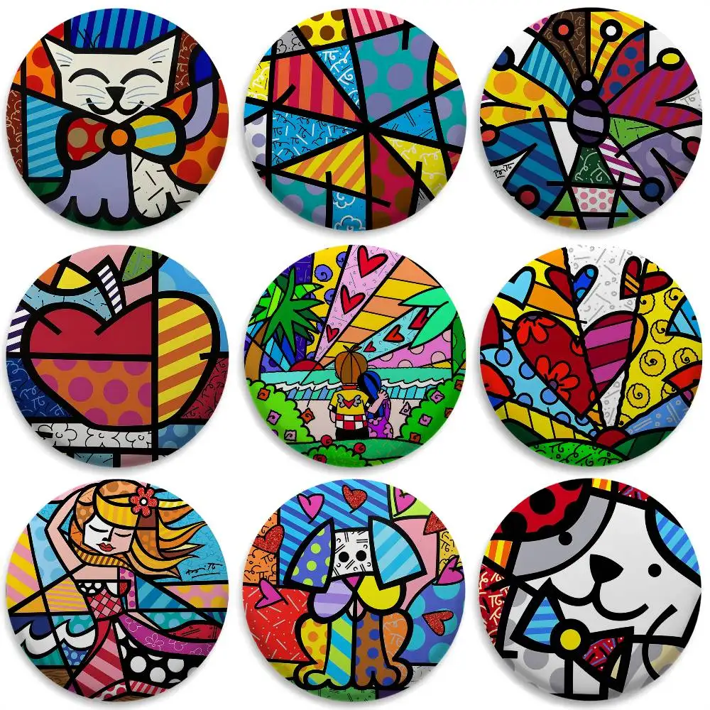 B-Britto Art Design Abstract Badges Round Exquisite Badge Brooches Creative Pins For Clothes Hat Backpack Gift Accessories
B-Britto Art Design Abstract Badges Round Exquisite Badge Brooches Creative Pins For Clothes Hat Backpack Gift Accessories
