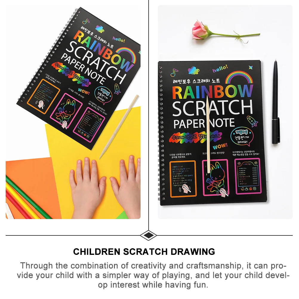 3 Sets Scratch Books Funny Creative Painting Papers Children Drawing Graffiti Crafts Rainbow Lightweight Portable Stress Relief
3 Sets Scratch Books Funny Creative Painting Papers Children Drawing Graffiti Crafts Rainbow Lightweight Portable Stress Relief