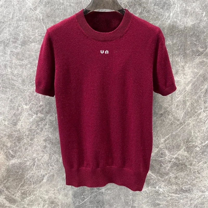 Red Sweater for Women U441981 Early Autumn New Letter Cashmere Slim-fit Short-sleeved Knitted Colour Pullover Design 2024 New
Red Sweater for Women U441981 Early Autumn New Letter Cashmere Slim-fit Short-sleeved Knitted Colour Pullover Design 2024 New