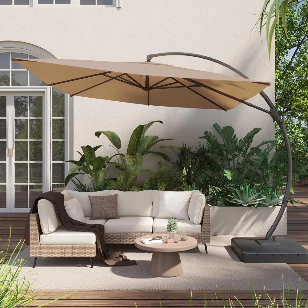 Outdoor Patio Umbrella, Curvy Cantilever Umbrella, Heavy Duty Offset Hanging Umbrella with 360° Rotation, Customized
Outdoor Patio Umbrella, Curvy Cantilever Umbrella, Heavy Duty Offset Hanging Umbrella with 360° Rotation, Customized