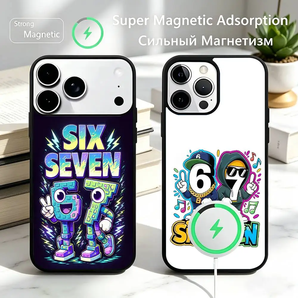 6 7 Six Seven Phone Case For iPhone17,16,15,14,13,12,11 Plus,Pro Magnetic with Magsafe Wireless Charging
6 7 Six Seven Phone Case For iPhone17,16,15,14,13,12,11 Plus,Pro Magnetic with Magsafe Wireless Charging