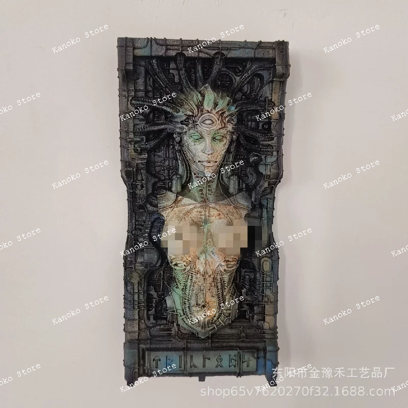 Настенная скульптура Triclops Alien, подвеска из смолы, украшение стены на Хэллоуин
Настенная скульптура Triclops Alien, подвеска из смолы, украшение стены на Хэллоуин
