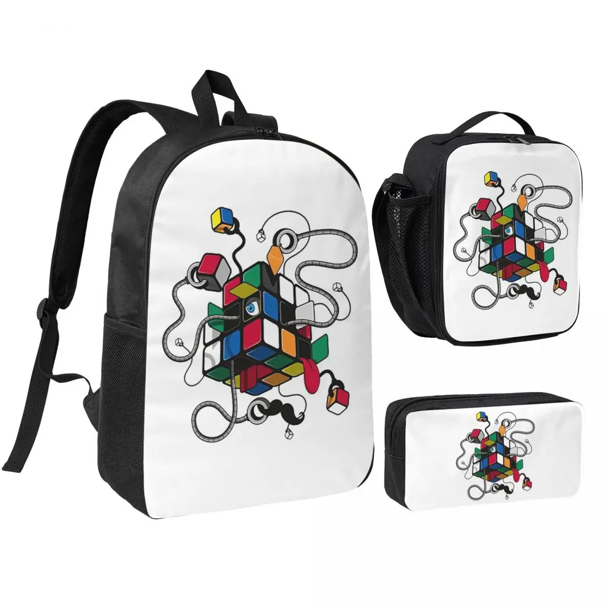 Rubix Rubiks Rubics Backpack Student BookBag School Bag Shoulder Bags 3ps Insulated Lunch Bag Pencil Case
Rubix Rubiks Rubics Backpack Student BookBag School Bag Shoulder Bags 3ps Insulated Lunch Bag Pencil Case