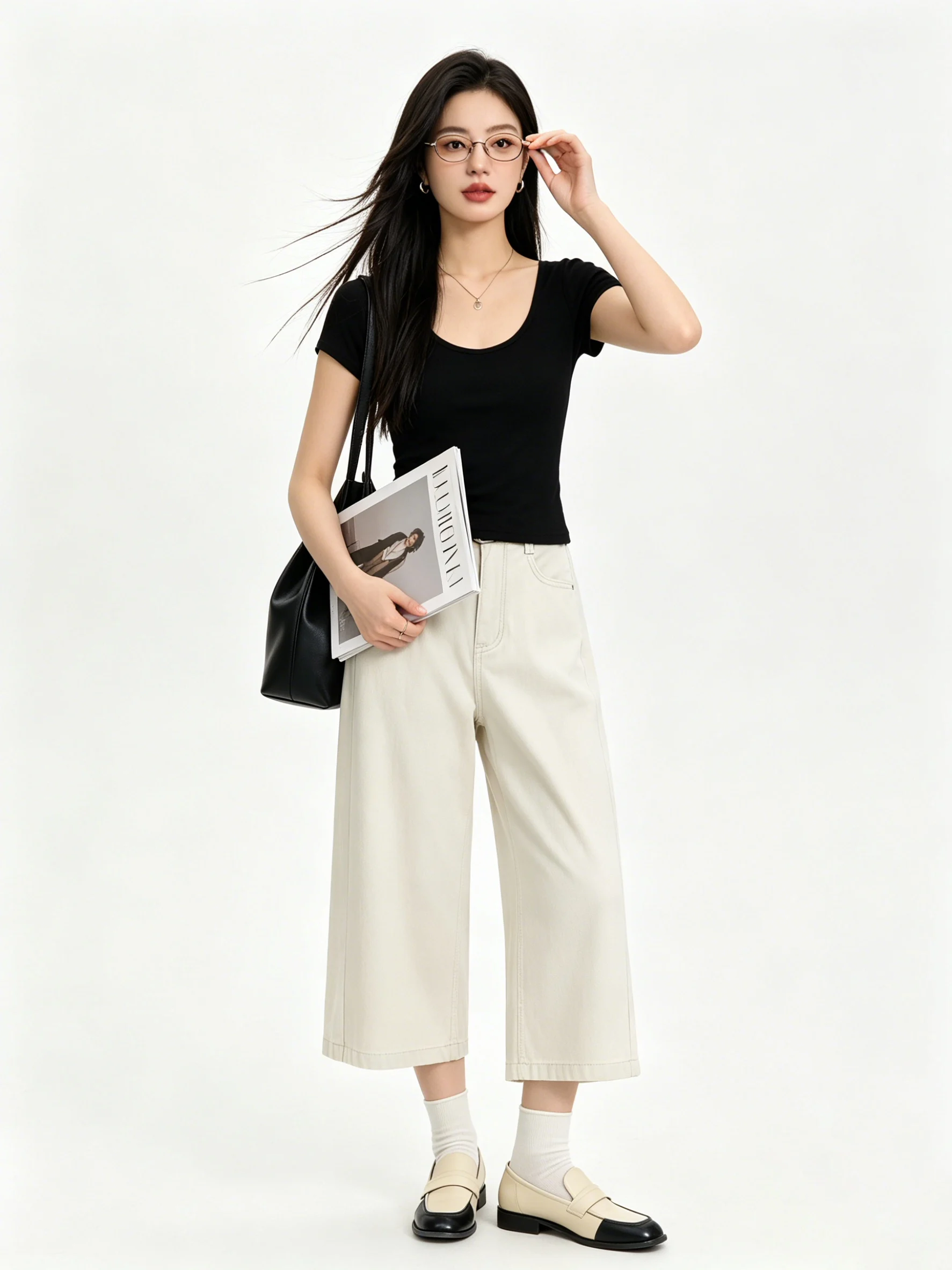 High Waist Wide Leg Denim Jeans Women's Summer Loose Slimming Seven-Foot Light Blue Elastic Commuting Pants Anti-Aging Versatile
High Waist Wide Leg Denim Jeans Women's Summer Loose Slimming Seven-Foot Light Blue Elastic Commuting Pants Anti-Aging Versatile