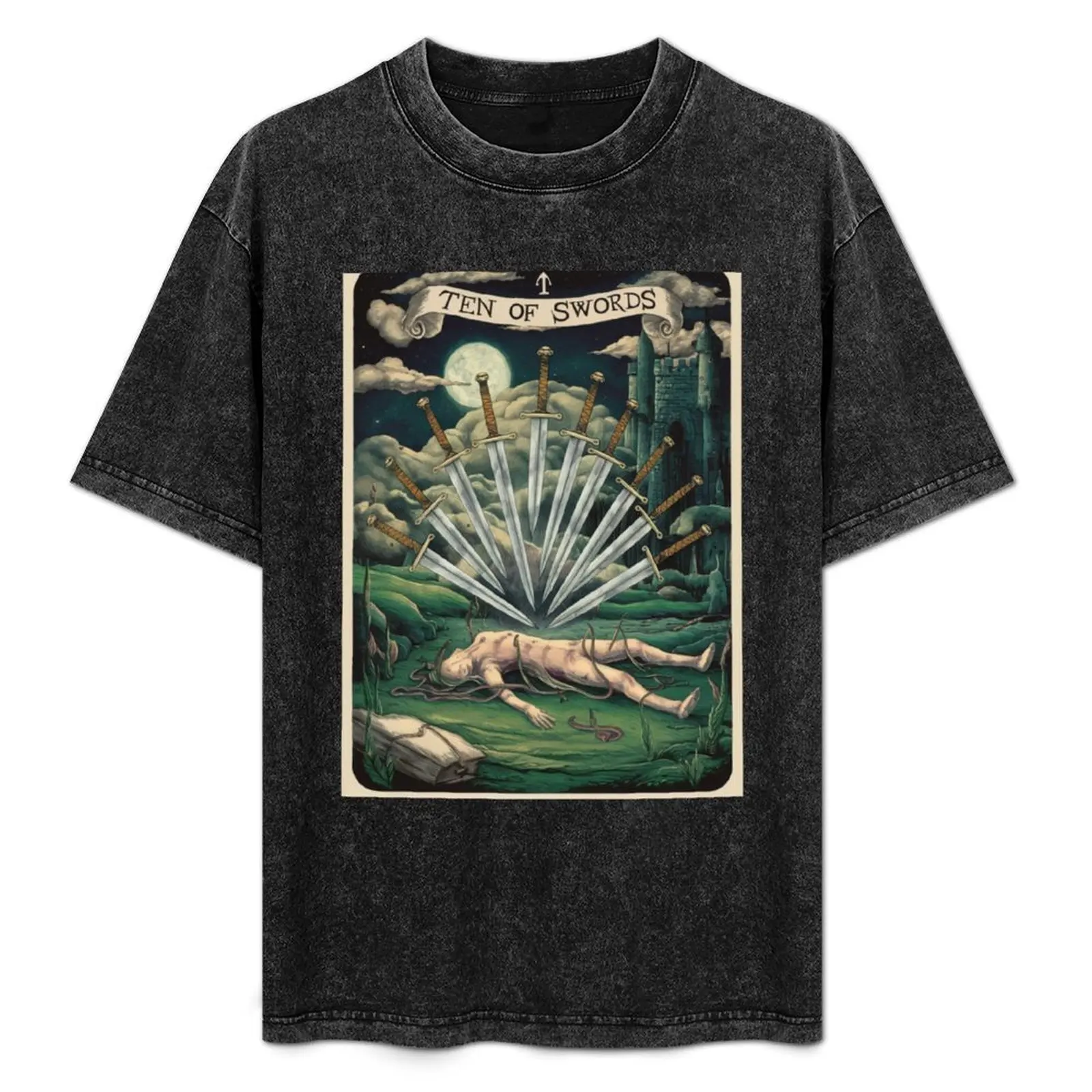 Tarot Card - Ten of Swords T-Shirt Fashion Print Casual Short Sleeve
Tarot Card - Ten of Swords T-Shirt Fashion Print Casual Short Sleeve