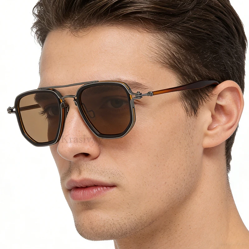 Krasivyy Pilot Sunglasses Men Pure Titanium Ultralight Square Big Size Driving Sun Glasses Males Brand Acetate UV400 Shades
Krasivyy Pilot Sunglasses Men Pure Titanium Ultralight Square Big Size Driving Sun Glasses Males Brand Acetate UV400 Shades