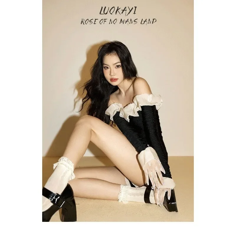 Облегающий вид на одно плечо, тонкий и чистый, модный кружевной цельный купальник, женский купальник с длинными рукавами
Облегающий вид на одно плечо, тонкий и чистый, модный кружевной цельный купальник, женский купальник с длинными рукавами