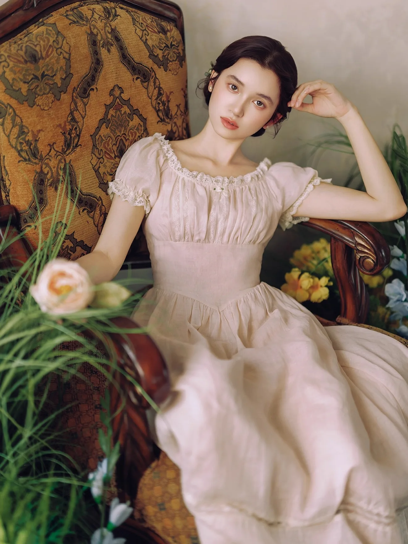 84-96cmBust Summer Long Dress Women Vintage Elegant Slim Square Neck French Retro Countryside Mori Girls Comfortable Ramie Dress
84-96cmBust Summer Long Dress Women Vintage Elegant Slim Square Neck French Retro Countryside Mori Girls Comfortable Ramie Dress