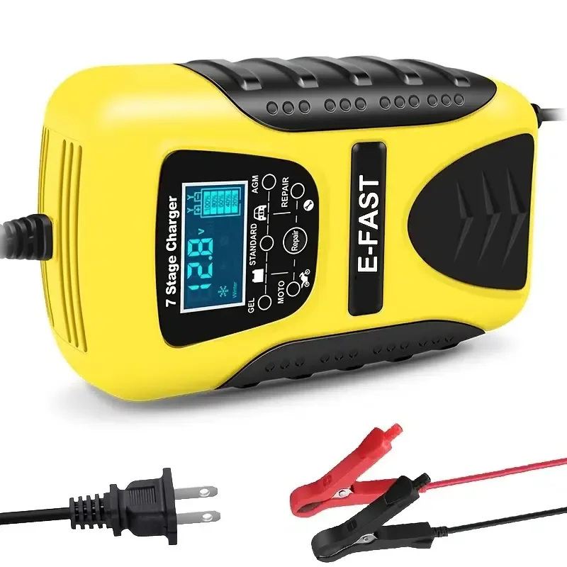7A 12V Automatic Smart Fast Car Battery Charger Pulse Repair Lead Acid Battery Charger Battery Maintainer Trickle Charger For Au
7A 12V Automatic Smart Fast Car Battery Charger Pulse Repair Lead Acid Battery Charger Battery Maintainer Trickle Charger For Au