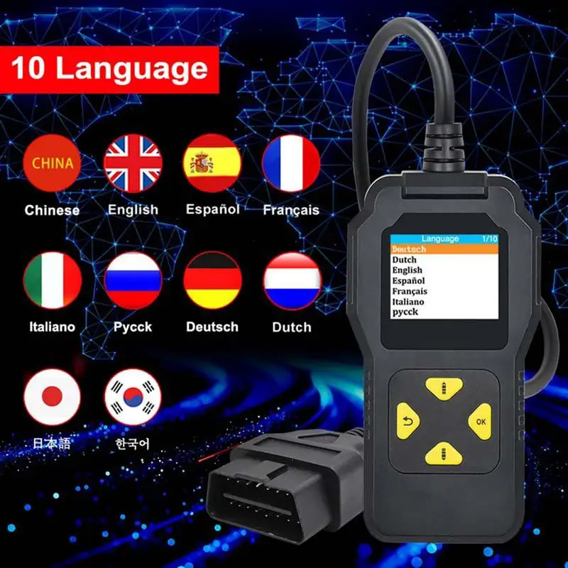 Сканер OBD2, диагностический сканер системы двигателя для ELM327, сканер кодов неисправностей двигателя автомобиля, сканер EOBD, считыватель кодов неисправностей
Сканер OBD2, диагностический сканер системы двигателя для ELM327, сканер кодов неисправностей двигателя автомобиля, сканер EOBD, считыватель кодов неисправностей