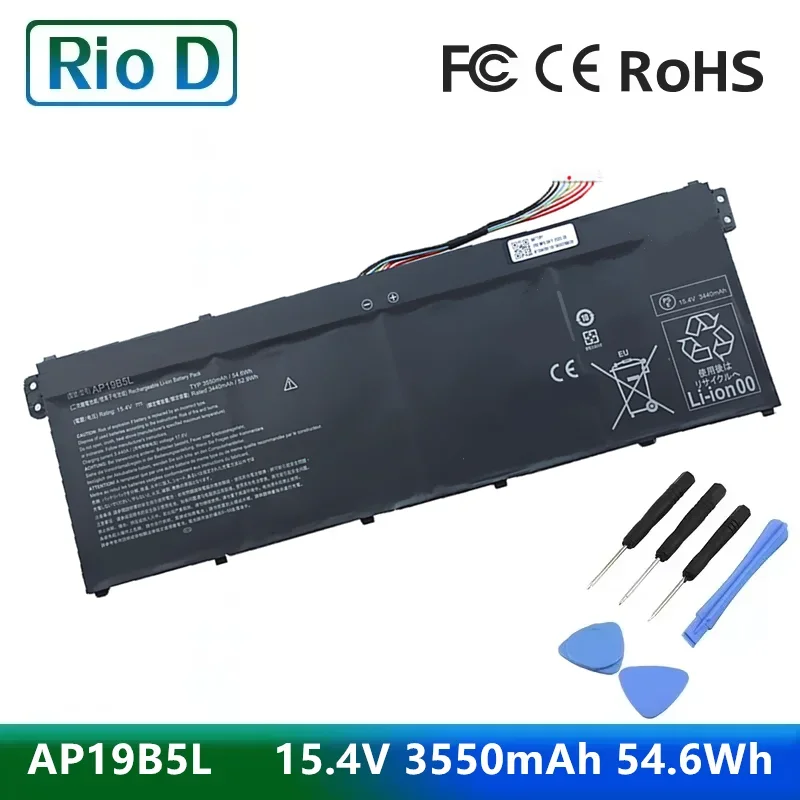 AP19B5L 15.4V 3550mAh 54.6Wh Laptop Battery For Acer Aspire 5 A515-43 Aspire Sf314-42 SP314-21N-R5FR
AP19B5L 15.4V 3550mAh 54.6Wh Laptop Battery For Acer Aspire 5 A515-43 Aspire Sf314-42 SP314-21N-R5FR