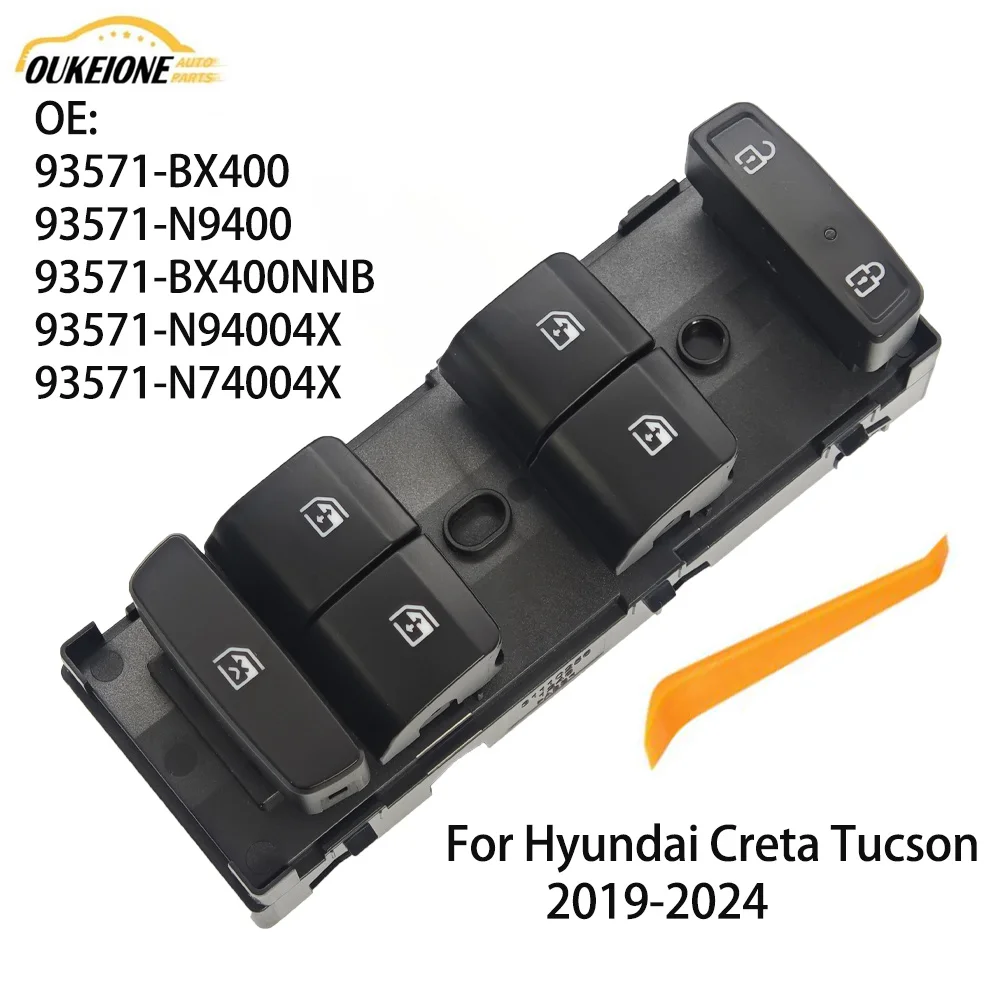 For Hyundai Creta Tucson 2019 2020 2021 2022 2023 2024 Electric Power Window Control Switch Button 93571-BX400 93571-N9400
For Hyundai Creta Tucson 2019 2020 2021 2022 2023 2024 Electric Power Window Control Switch Button 93571-BX400 93571-N9400