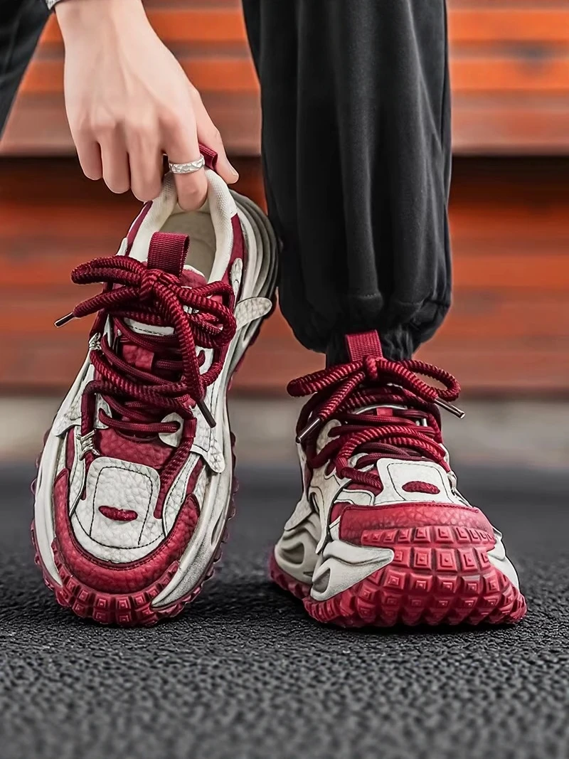Red Sport Shoes Men's Casual Thick Bottom Anti-slip Dad Trendy Shoes Summer New Style Leisure Hong Kong Style Youth Shoes
Red Sport Shoes Men's Casual Thick Bottom Anti-slip Dad Trendy Shoes Summer New Style Leisure Hong Kong Style Youth Shoes