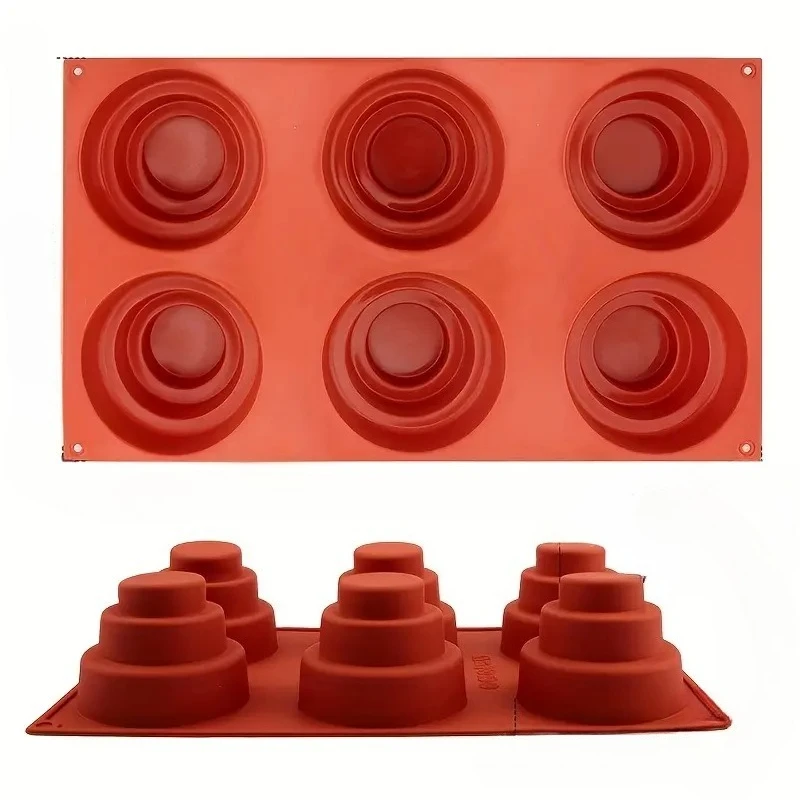 Mini Three-Layer Cake Silicone Mold Food-Grade Chocolate Mousse Cake Pastry Pudding Baking Bakeware Kitchen Gadget Accessories
Mini Three-Layer Cake Silicone Mold Food-Grade Chocolate Mousse Cake Pastry Pudding Baking Bakeware Kitchen Gadget Accessories