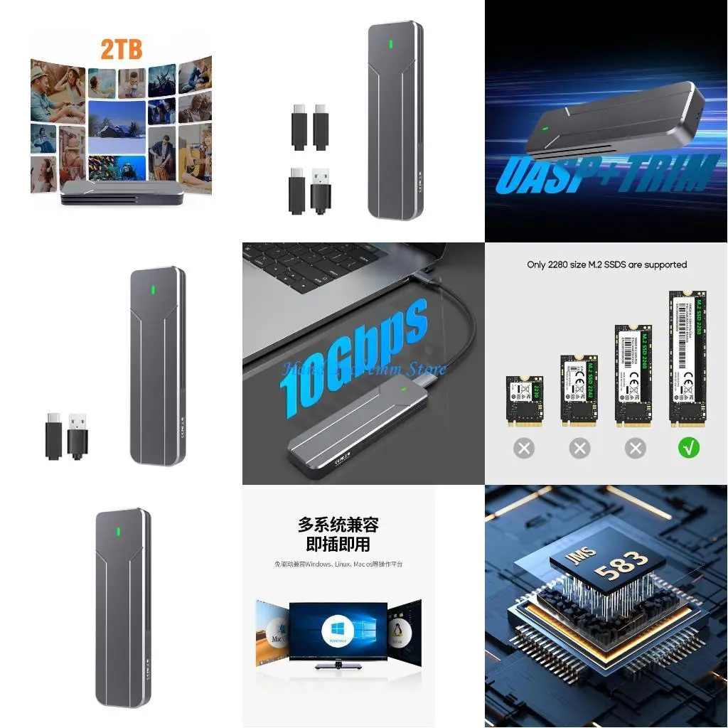 H37F M.2 NVME SSD Enclosure Aluminium-Alloy Tool-free USB Hard Drive Box Case-
H37F M.2 NVME SSD Enclosure Aluminium-Alloy Tool-free USB Hard Drive Box Case-