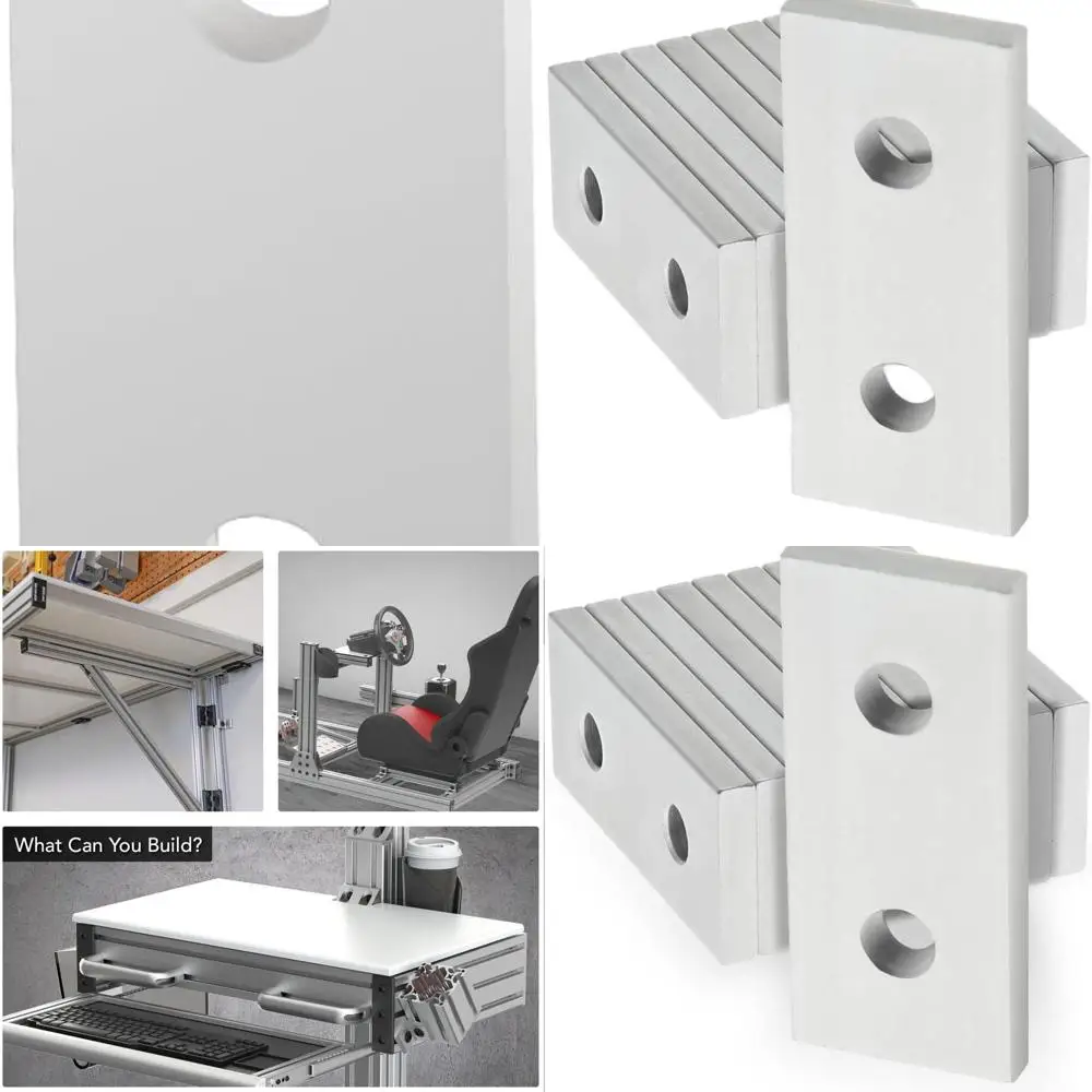 Aluminum 2-Hole Flat Bracket for T-Slot Aluminum Extrusion, Clear Anodized, Pack of 10
Aluminum 2-Hole Flat Bracket for T-Slot Aluminum Extrusion, Clear Anodized, Pack of 10