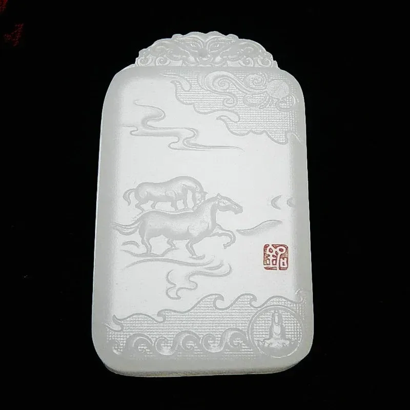 Natural White Jade Hand Carved Zodiac Horse Pendant Fashion Boutique Jewelry Men's and Women's Success Necklace Gift
Natural White Jade Hand Carved Zodiac Horse Pendant Fashion Boutique Jewelry Men's and Women's Success Necklace Gift